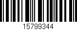 Código de barras (EAN, GTIN, SKU, ISBN): '15799344'