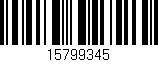 Código de barras (EAN, GTIN, SKU, ISBN): '15799345'