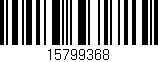 Código de barras (EAN, GTIN, SKU, ISBN): '15799368'