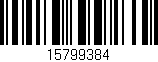 Código de barras (EAN, GTIN, SKU, ISBN): '15799384'