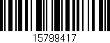 Código de barras (EAN, GTIN, SKU, ISBN): '15799417'