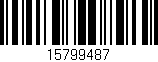 Código de barras (EAN, GTIN, SKU, ISBN): '15799487'