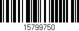Código de barras (EAN, GTIN, SKU, ISBN): '15799750'