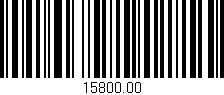 Código de barras (EAN, GTIN, SKU, ISBN): '15800.00'