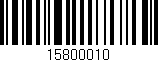 Código de barras (EAN, GTIN, SKU, ISBN): '15800010'
