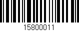 Código de barras (EAN, GTIN, SKU, ISBN): '15800011'