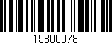 Código de barras (EAN, GTIN, SKU, ISBN): '15800078'