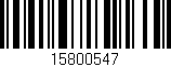 Código de barras (EAN, GTIN, SKU, ISBN): '15800547'