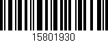 Código de barras (EAN, GTIN, SKU, ISBN): '15801930'