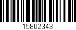 Código de barras (EAN, GTIN, SKU, ISBN): '15802343'
