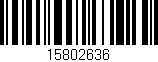 Código de barras (EAN, GTIN, SKU, ISBN): '15802636'