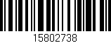 Código de barras (EAN, GTIN, SKU, ISBN): '15802738'