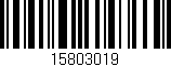 Código de barras (EAN, GTIN, SKU, ISBN): '15803019'