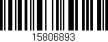 Código de barras (EAN, GTIN, SKU, ISBN): '15806893'