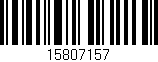 Código de barras (EAN, GTIN, SKU, ISBN): '15807157'