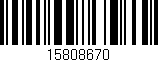 Código de barras (EAN, GTIN, SKU, ISBN): '15808670'