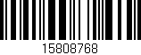 Código de barras (EAN, GTIN, SKU, ISBN): '15808768'