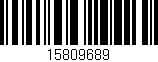 Código de barras (EAN, GTIN, SKU, ISBN): '15809689'