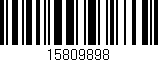 Código de barras (EAN, GTIN, SKU, ISBN): '15809898'