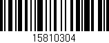 Código de barras (EAN, GTIN, SKU, ISBN): '15810304'