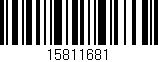 Código de barras (EAN, GTIN, SKU, ISBN): '15811681'