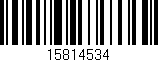 Código de barras (EAN, GTIN, SKU, ISBN): '15814534'