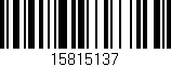 Código de barras (EAN, GTIN, SKU, ISBN): '15815137'