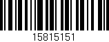 Código de barras (EAN, GTIN, SKU, ISBN): '15815151'