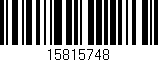Código de barras (EAN, GTIN, SKU, ISBN): '15815748'