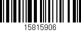 Código de barras (EAN, GTIN, SKU, ISBN): '15815906'