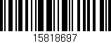 Código de barras (EAN, GTIN, SKU, ISBN): '15818697'