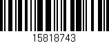 Código de barras (EAN, GTIN, SKU, ISBN): '15818743'