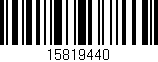 Código de barras (EAN, GTIN, SKU, ISBN): '15819440'