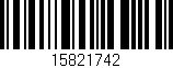 Código de barras (EAN, GTIN, SKU, ISBN): '15821742'
