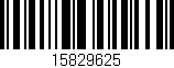 Código de barras (EAN, GTIN, SKU, ISBN): '15829625'