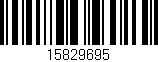 Código de barras (EAN, GTIN, SKU, ISBN): '15829695'