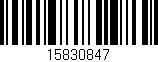 Código de barras (EAN, GTIN, SKU, ISBN): '15830847'