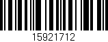 Código de barras (EAN, GTIN, SKU, ISBN): '15921712'