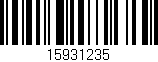 Código de barras (EAN, GTIN, SKU, ISBN): '15931235'