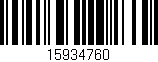 Código de barras (EAN, GTIN, SKU, ISBN): '15934760'