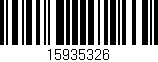 Código de barras (EAN, GTIN, SKU, ISBN): '15935326'