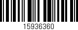 Código de barras (EAN, GTIN, SKU, ISBN): '15936360'