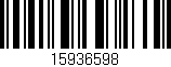 Código de barras (EAN, GTIN, SKU, ISBN): '15936598'