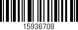 Código de barras (EAN, GTIN, SKU, ISBN): '15936708'
