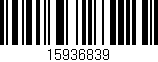 Código de barras (EAN, GTIN, SKU, ISBN): '15936839'