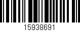 Código de barras (EAN, GTIN, SKU, ISBN): '15938691'