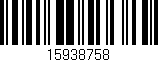 Código de barras (EAN, GTIN, SKU, ISBN): '15938758'
