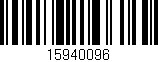 Código de barras (EAN, GTIN, SKU, ISBN): '15940096'