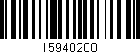 Código de barras (EAN, GTIN, SKU, ISBN): '15940200'