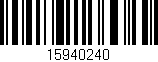 Código de barras (EAN, GTIN, SKU, ISBN): '15940240'